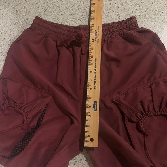 FP Movement In A Cinch Shorts M – Maroon Cargo Drawstring Pockets - Picture 8 of 9